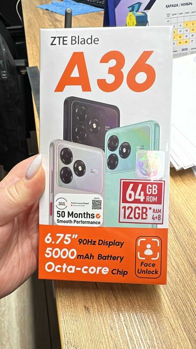 телефон новый ZTE A36