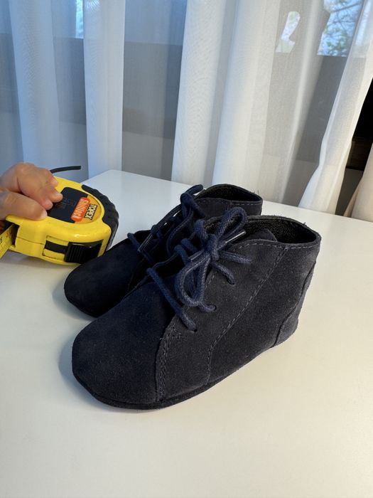 Pantofi bebelusi ocazie catifea bleumarin