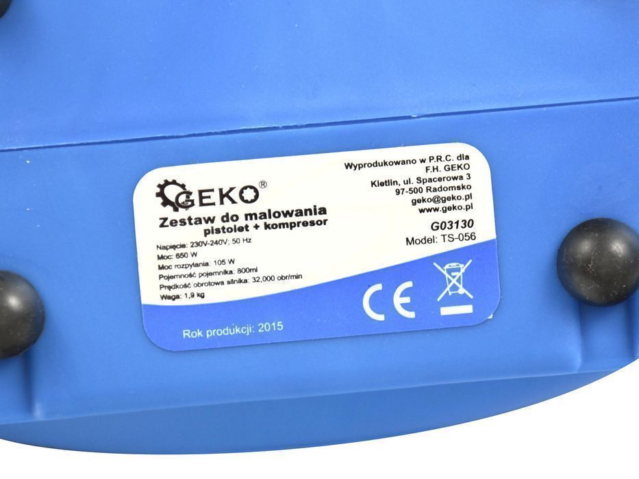 Pistol de vopsit cu compresor 650w geko