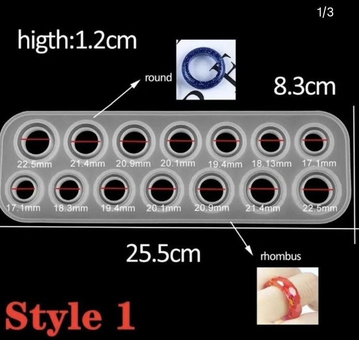 Формы для смолы, кольца и сердце