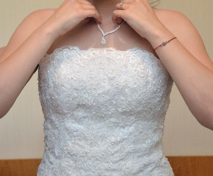 булчинска рокля в отлично състояние+воал