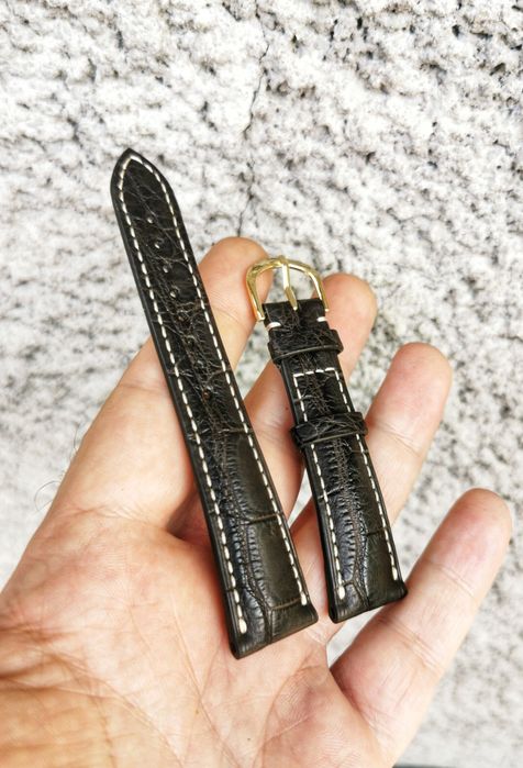 Curea ceas 20mm ,lucrata manual din piele de aligator