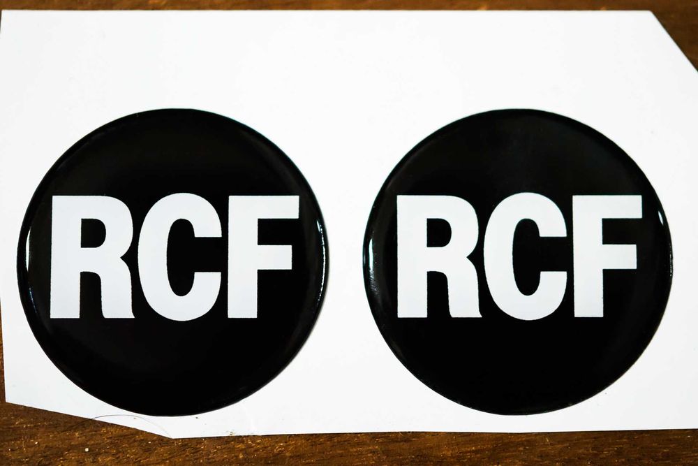 Лого за тонколони, Обемни стикери