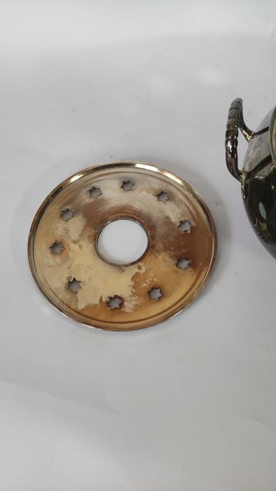 Посребрен комплект 2 плата+съд за подгряване