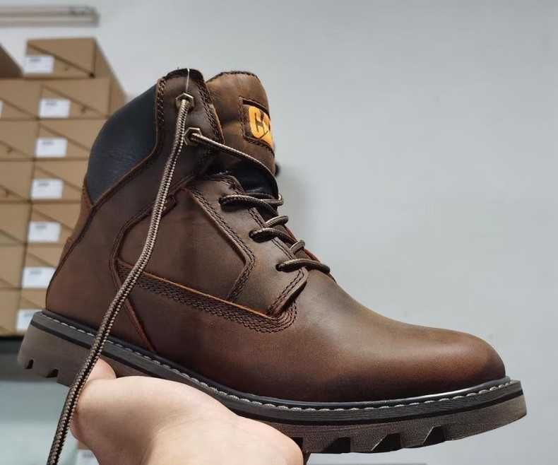 Мужские кожаные ботинки утепленные, зимние CAT On Board [39-44]