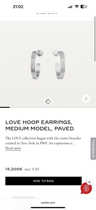 Oportunitate de achizitie Cartier - cercei Cartier love diamante , earrings cartier love medium diamonds