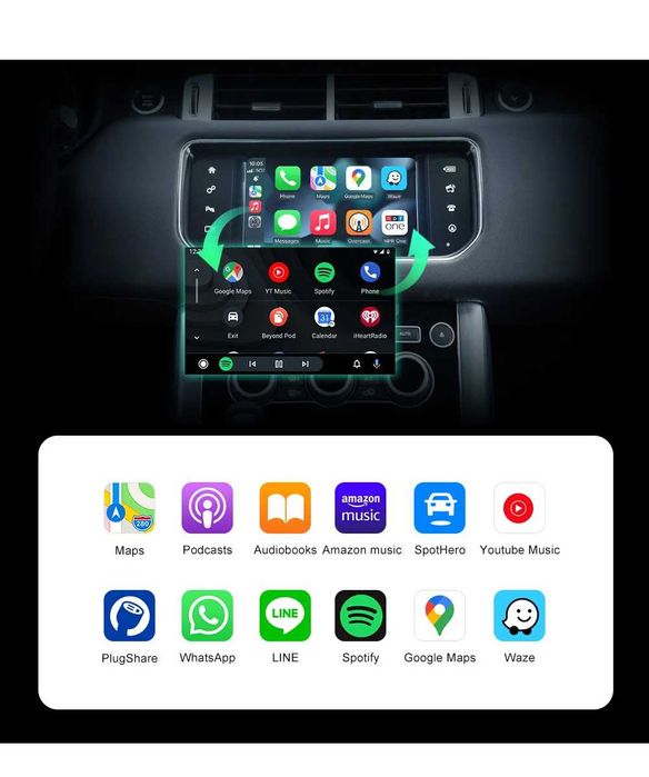 Land Range Rover/Jaguar Безжичен Apple Carplay Android Auto MMI BOX