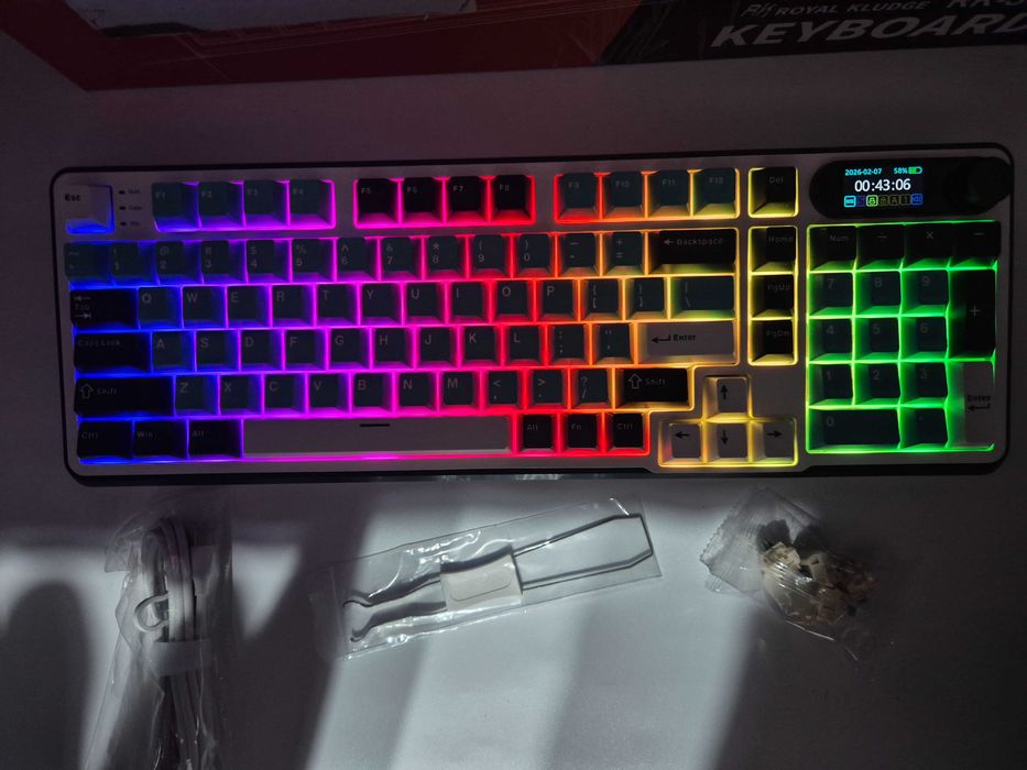 Tastatura Royal Kludge S98 Verde Turcoaz Pale Green Switch