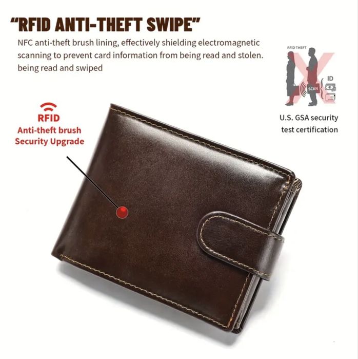 Мъжки кожени портфейли• Маркови, защитени и елегантни в черно и кафяво