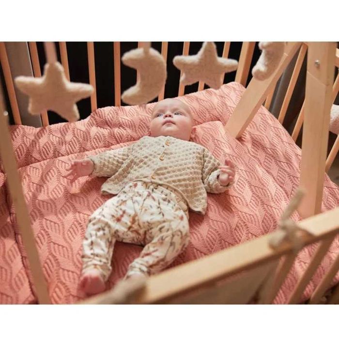 JOLLEIN Babygym Toys Moon – Комплект от 4 меки играчки за бебешка гимнастика, звезди и луни, Nougat