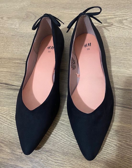 Balerini negri H&M mărimea 35 cu fundă la spate – Ca noi