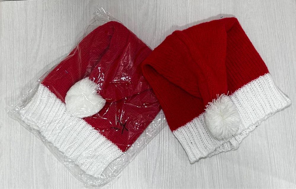 Дед мороз шапка (красная, отличного качества)