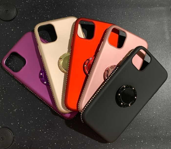 Husa + pietricele + inel iPhone 11 , 11 Pro, 11 Pro Max