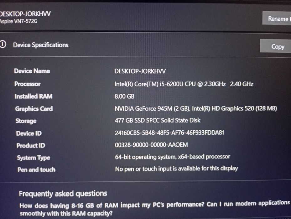 Laptop Acer aspire v nitro plus o maneta de PlayStation5 noua