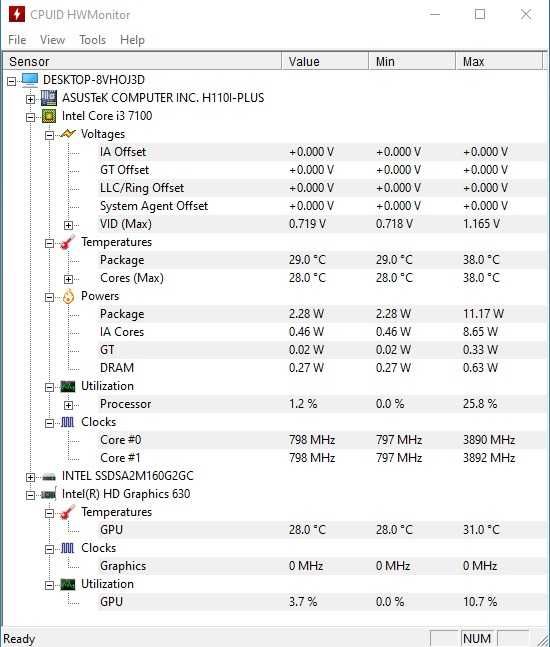 Процесор Intel i3-7100, 3.90 GHz, socket 1151 / Kaby Lake