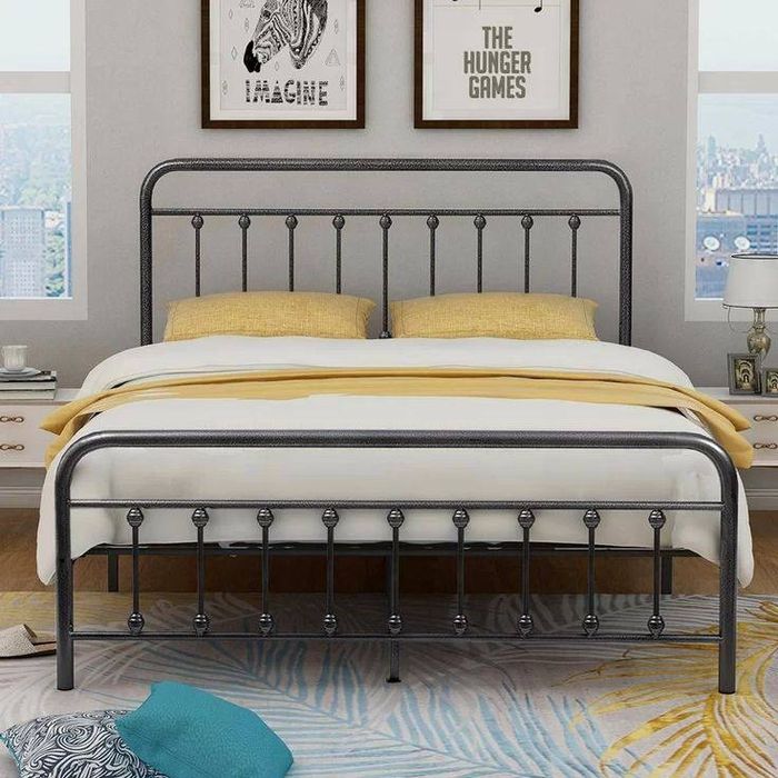 Двуспальная  Кровать Loft krovat темир крават metal kalavat Venasuella