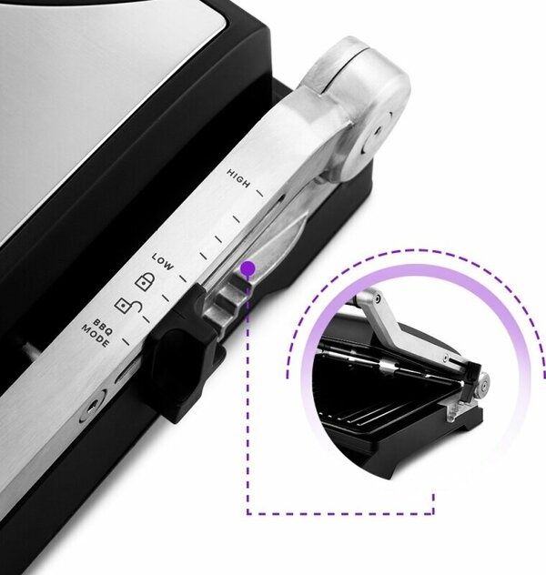 Гриль Kitfort KT-1636, серебристый/черный