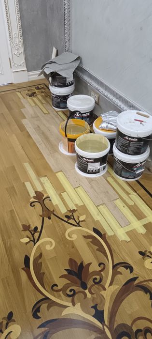 Реставрация паркетных полов, монтаж, паркет, ламинат, кварц - винил