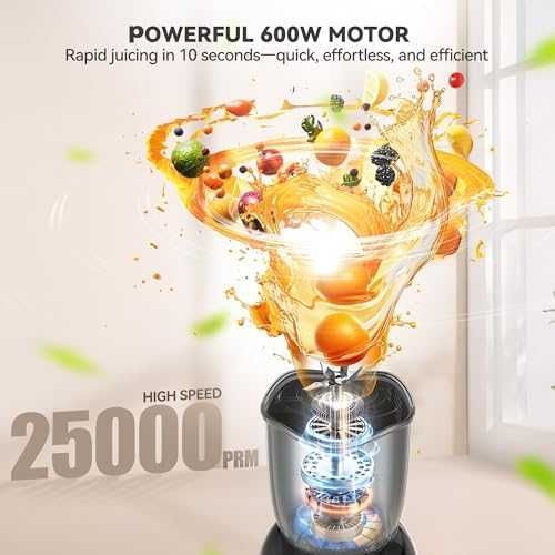 Нов Мощен Блендер 600W Смутита Шейкове Лед Ядки 500ml 150ml 25000 RPM с Чаша За Пътуване