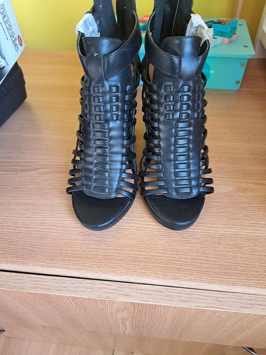 Sandale toc gros  just fab negre marimea 36