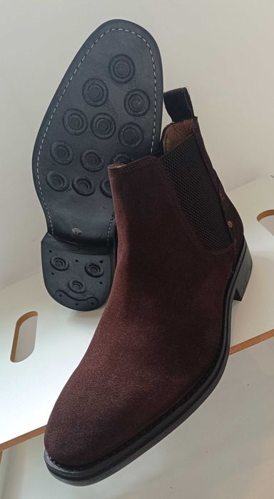 Ghete chelsea 44 45 lucrate manual Senator NOI piele naturala suede