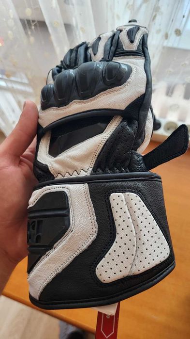 Manusi Moto IXS RS-300 2.0, Marimea L, Alb-Negru