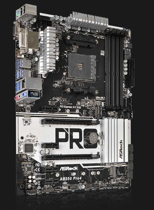 Asrock AB350 Pro4 REV. 1.02 дънна платка с охлаждане