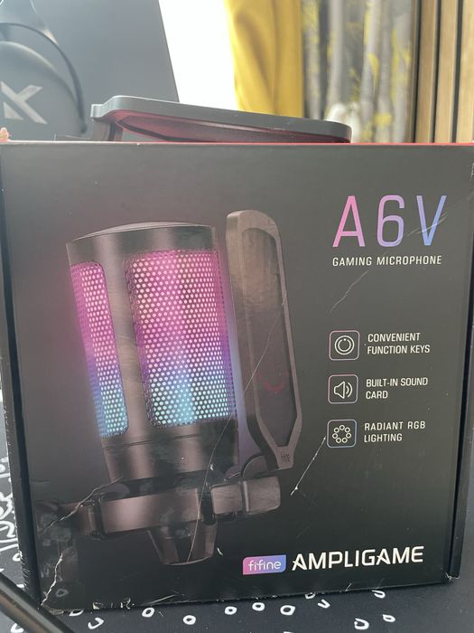 микрофон fifine a6v, в черном цвете