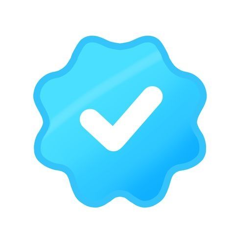 Синяя галочка как у звёзды