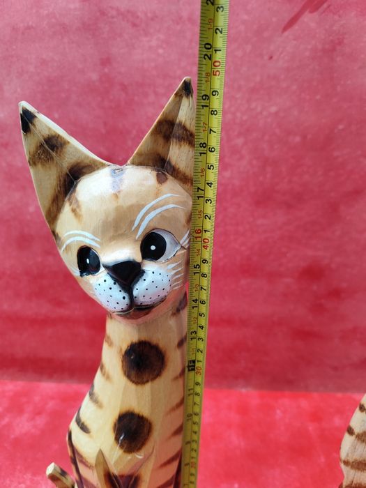 Pereche pisici din lemn