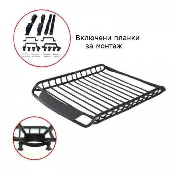 Стоманен багажник за покрив 140х100 см Багажник за таван на Джип