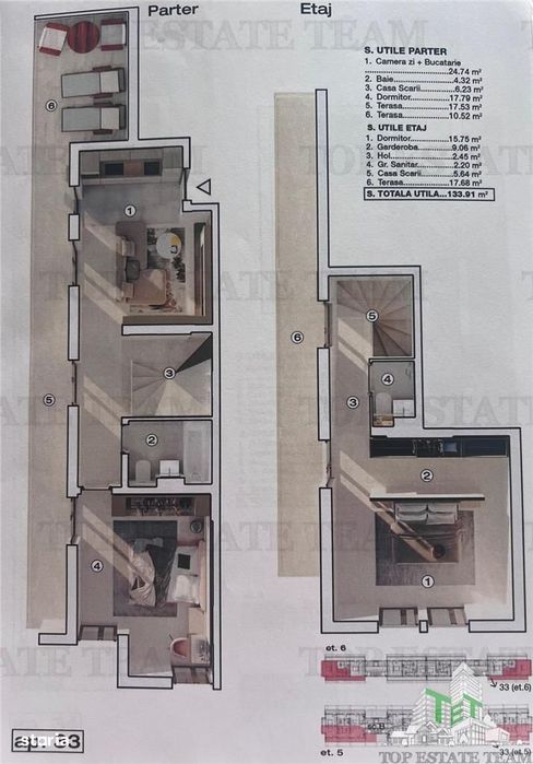 PentHouse modern 3 camere, incalzire in pardoseala, posibilitate loc d