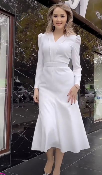 Белое платье 42 размера