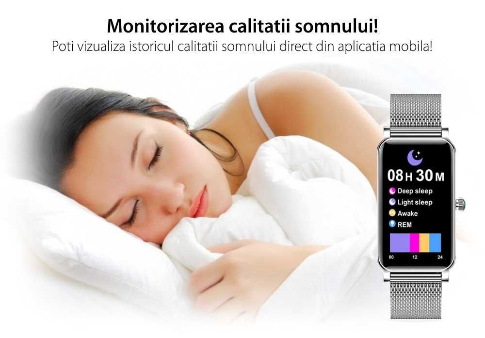 Ceas smartwatch ZX19, ecran 1,45", curea din otel nou cu garantie !