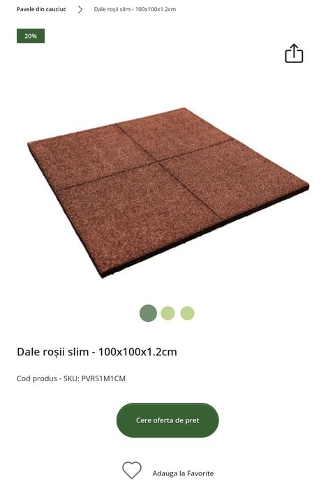 Pavele de cauciuc, amenajare spatii verzi, terase,  locuri de joacă