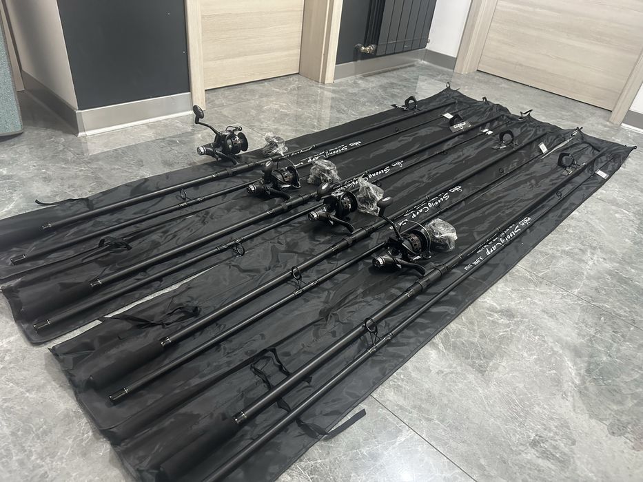 SET CRAP 4 Lansete FL Strong 3.75 LBS 3.90 2 Segmente + 4 Mulinete  FL V10 STEEZE