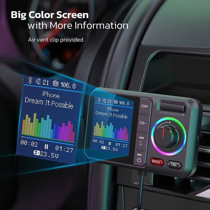 KM28 Bluetooth FM трансмитер тип"Nulaxy*