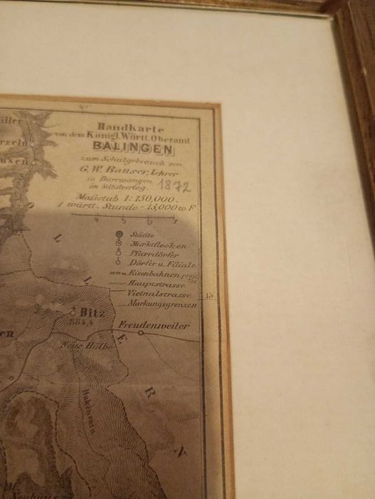 Harta veche germana din 1872, de colectie