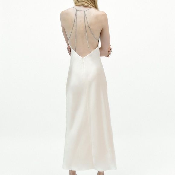 Rochie satinata cu  cristale Zara Wedding