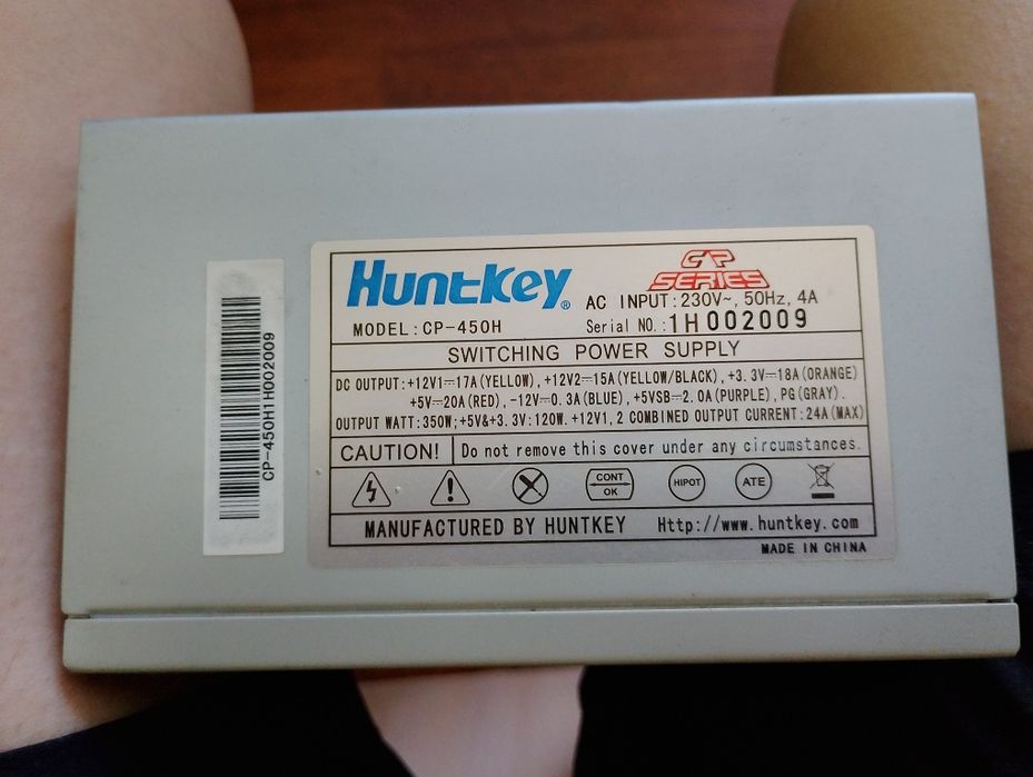блок питания huntkey cp-450h 450w