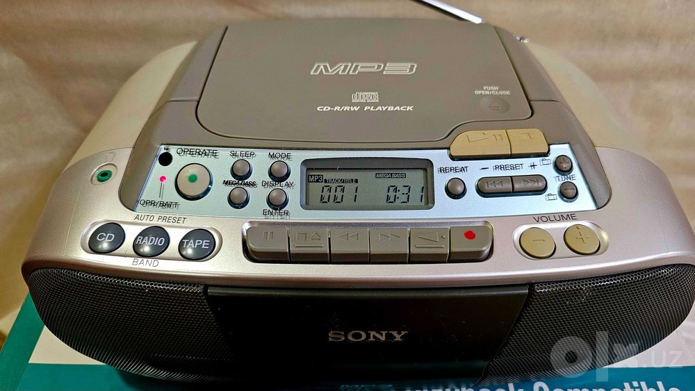 Новая магнитола Sony CFD-SO3CPL читает CD и MP3 диски +Radio +Сasette
