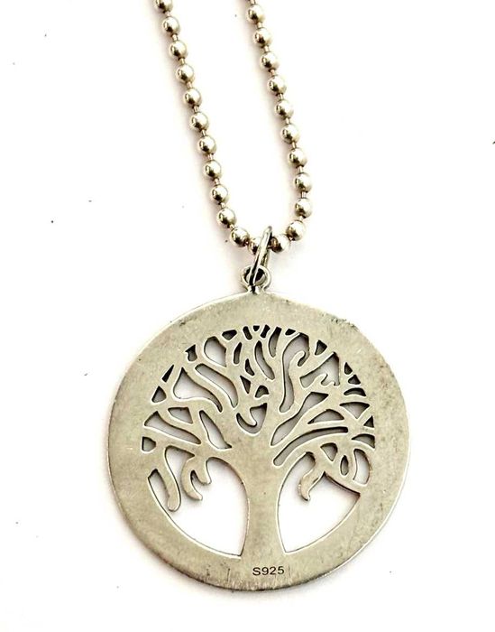 lant si pandantiv rotund din argint 925 "Arborele Vieții"