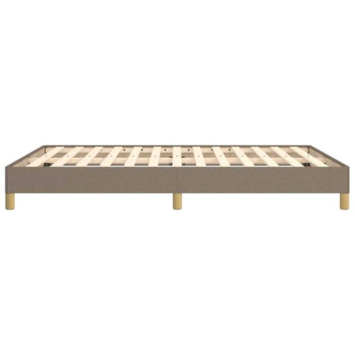Cadru de pat fără saltea, material textil gri taupe, 140x190 cm VidaXL