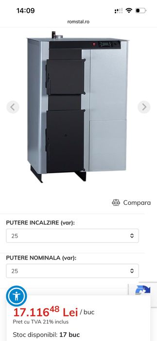 Centrala peleti/lemne 25kw
