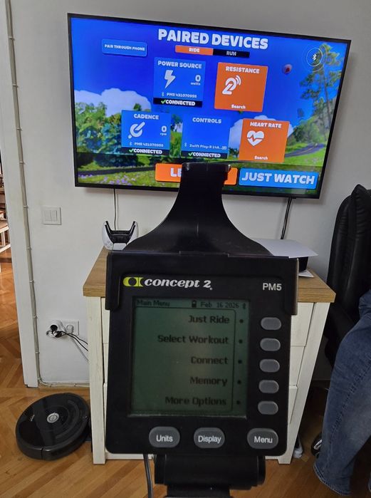 Bicicleta BikeErg Concept2 - Profesională, cu accesorii Zwift