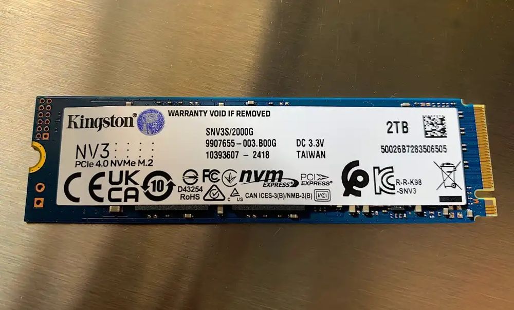 2TB Kingston NV3 SSD M.2 NVMe Gen4