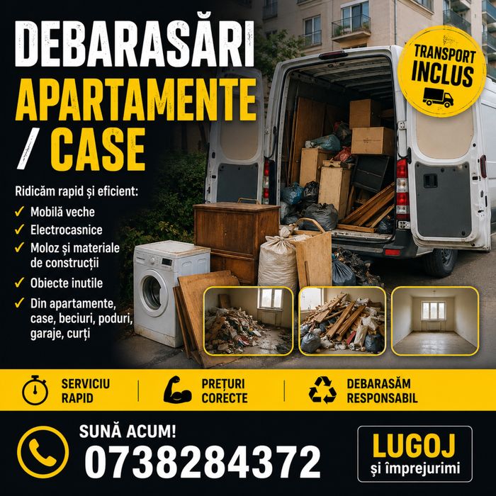 Debarasam apartamente,deseuri etc….