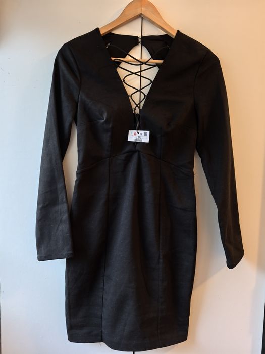 Rochie bumbac Mohito, decolteu cu șireturi, S