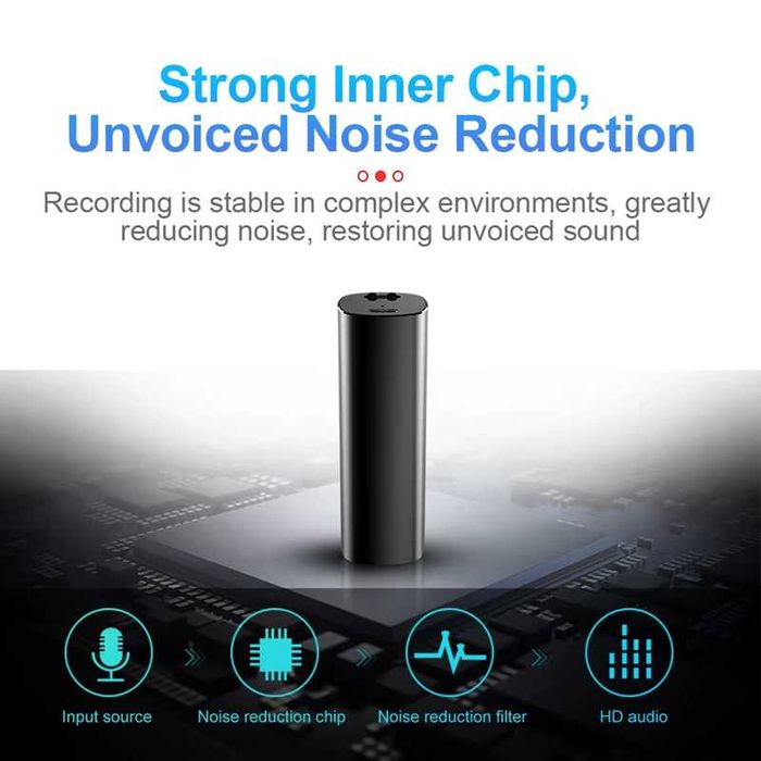 Подслушвател аудио записващо устройство скрит запис глас рекордер 500ч