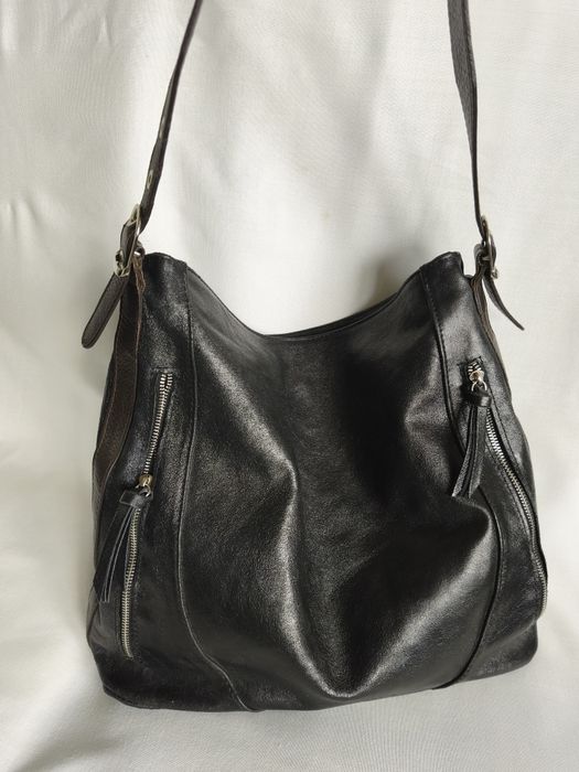 Голяма чанта естествена кожа